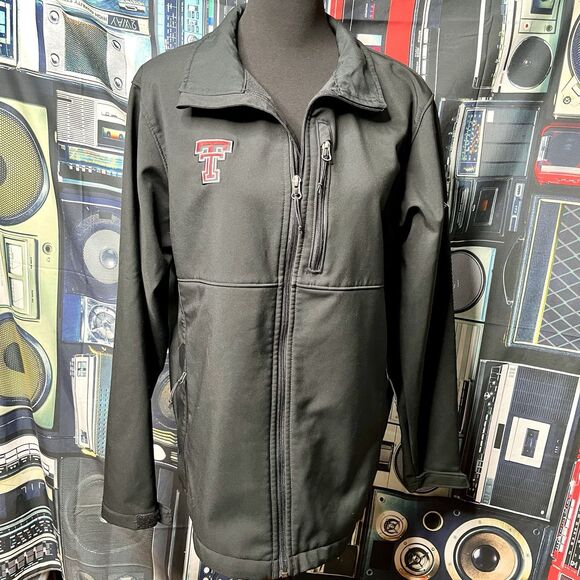 Texas Tech Columbia Ascender Softshell Full Zip Jacket Black Men's Size Large - Picture 1 of 14